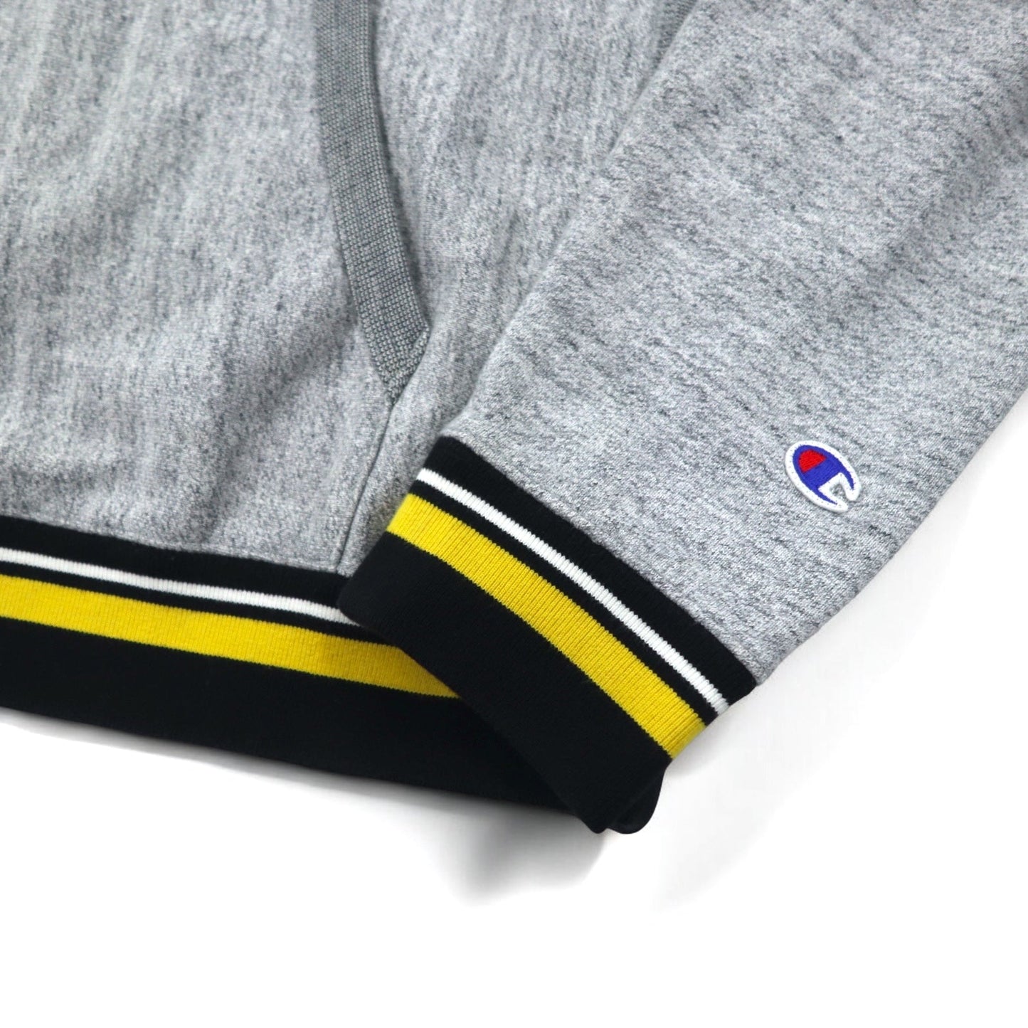 Champion リバースウィーブ REVERSE WEAVE リブライン プルオーバー パーカー M グレー スクリプトロゴ刺繍 C8-S103