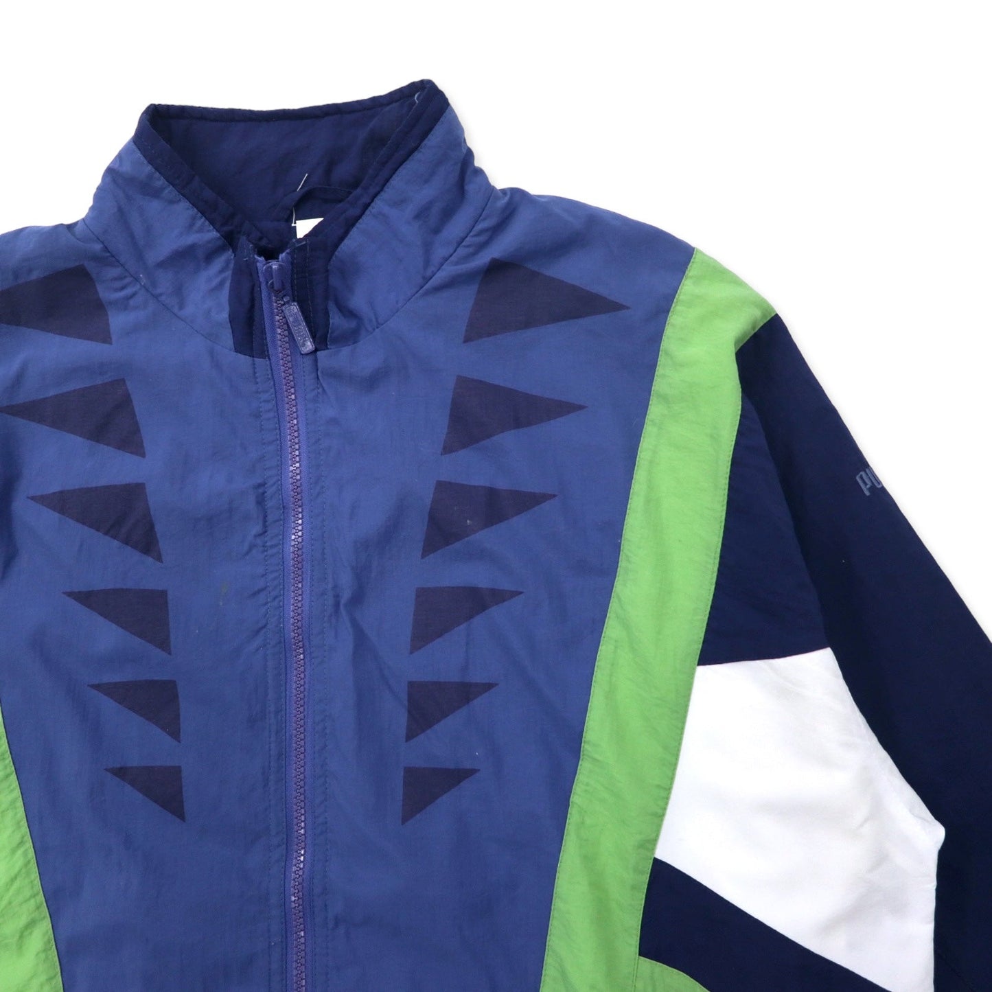 PUMA 90年代 ナイロンジャケット ウィンドジャケット M ネイビー ポリエステル ビッグサイズ