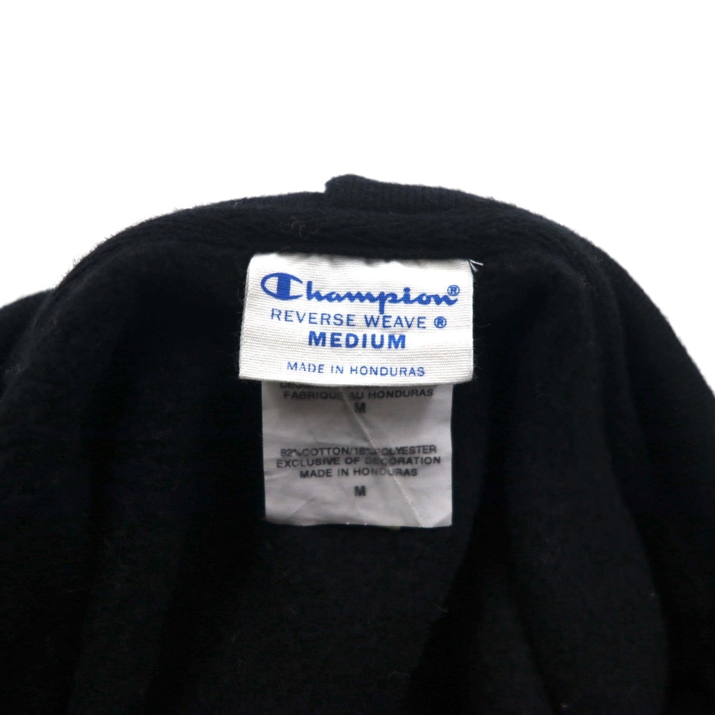 Champion リバーズウィーブ REVERSE WEAVE プルオーバーパーカー M ブラック 無地 コットン 裏起毛 青単タグ 復刻 ホンジュラス製