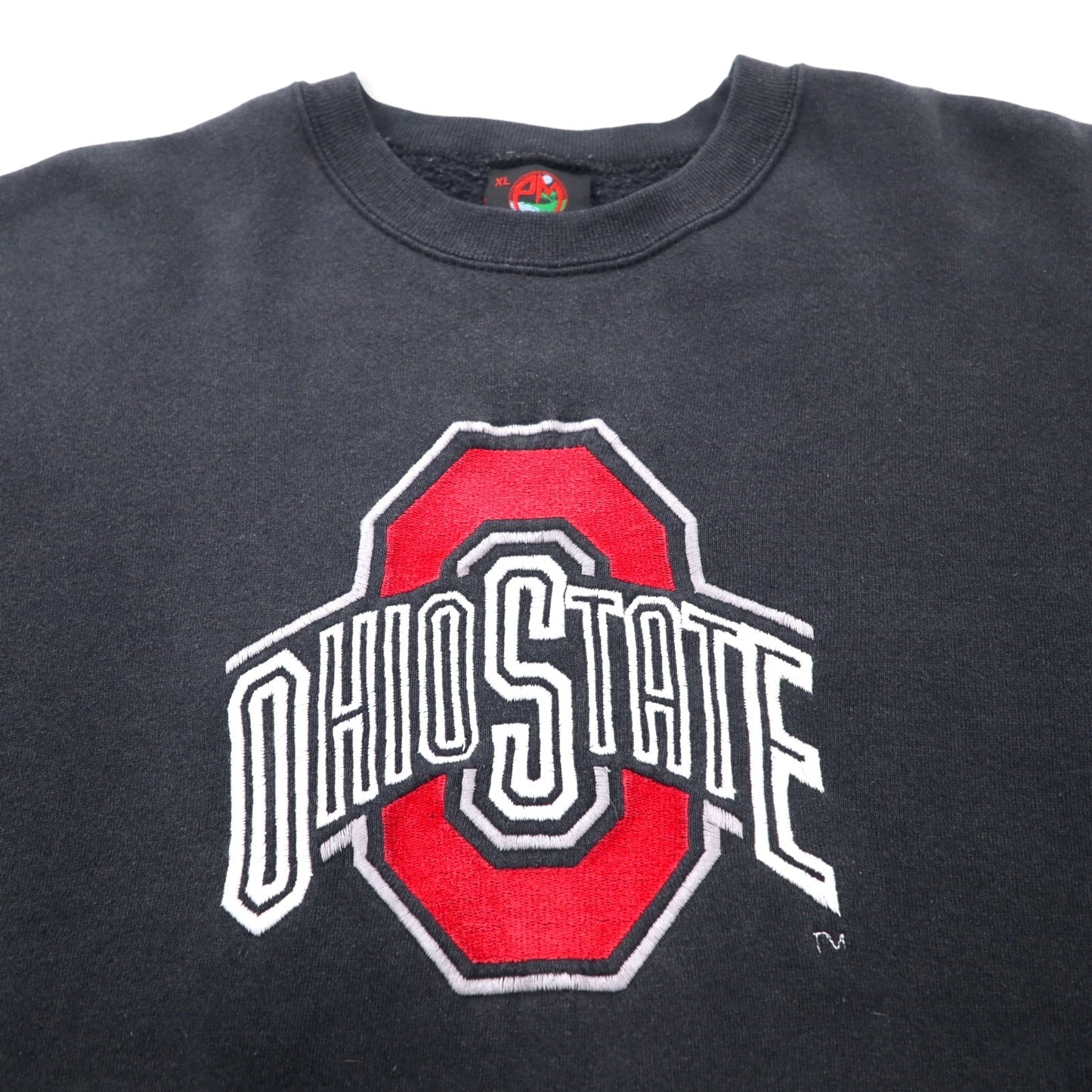 PM SPORTS USA製 90年代 カレッジ刺繍 スウェット XL ブラック コットン OHIO STATE ビッグサイズ