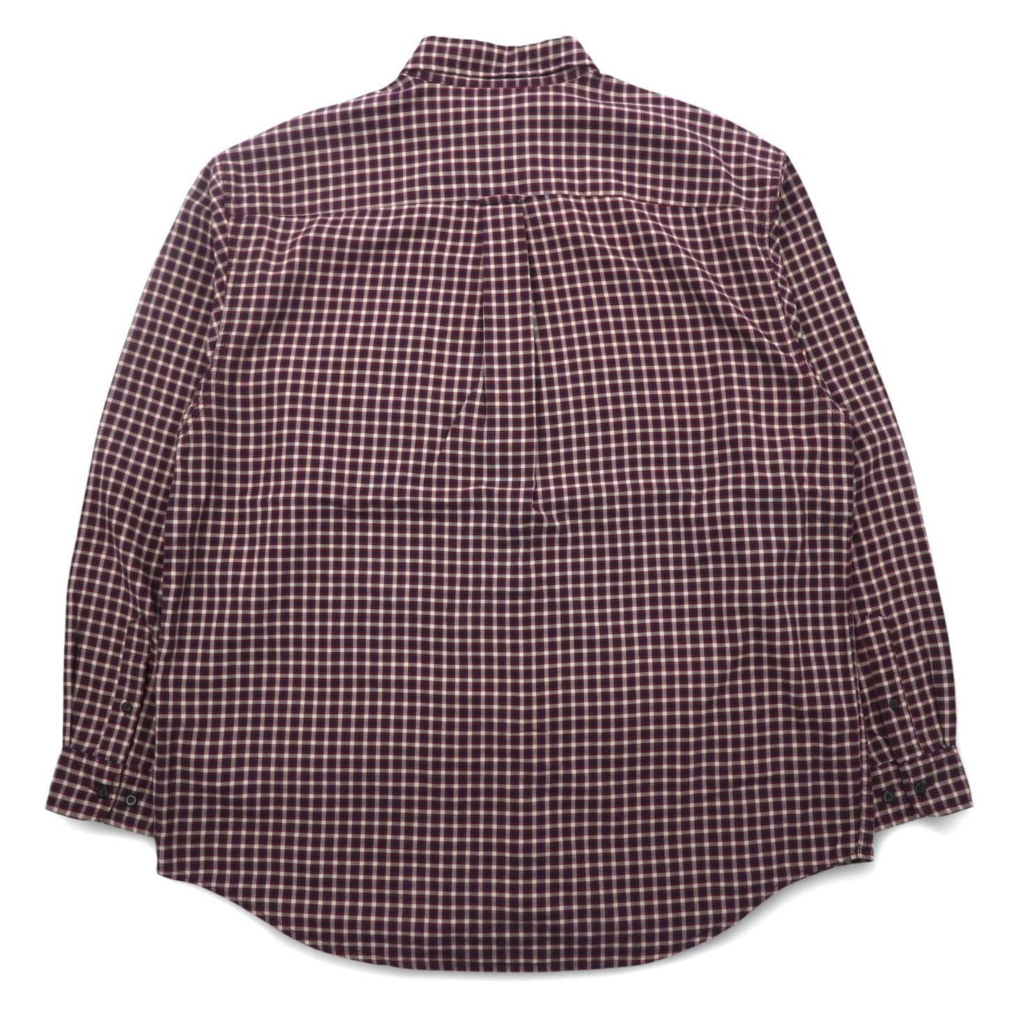 Eddie Bauer 90年代 ビッグサイズ ボタンダウンシャツ L レッド チェック コットン