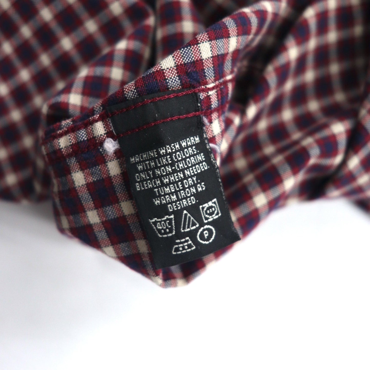 Eddie Bauer 90年代 ビッグサイズ ボタンダウンシャツ L レッド チェック コットン