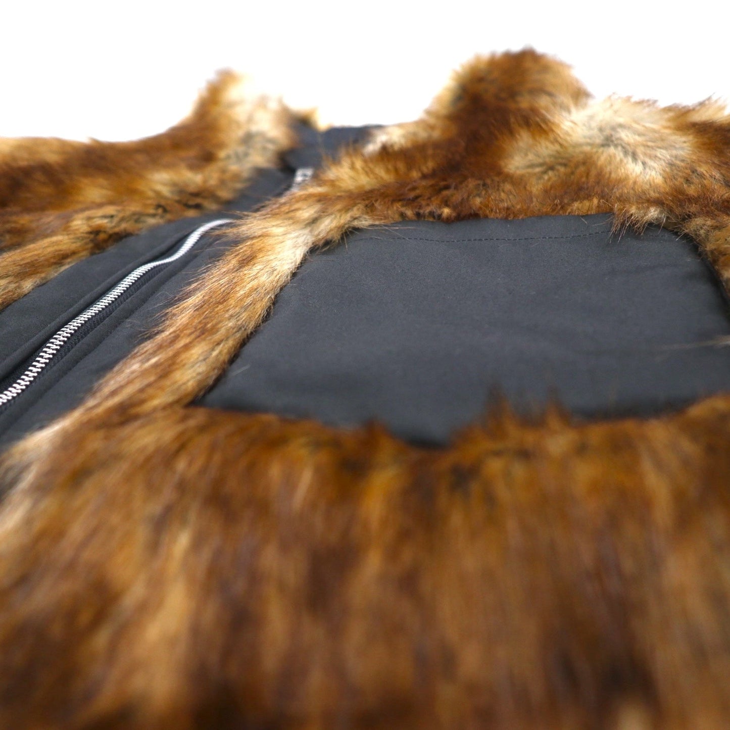 no. ファーベスト FUR VEST FREE ブラウン エコファー エコレザームートン 22-FW-KVT-01