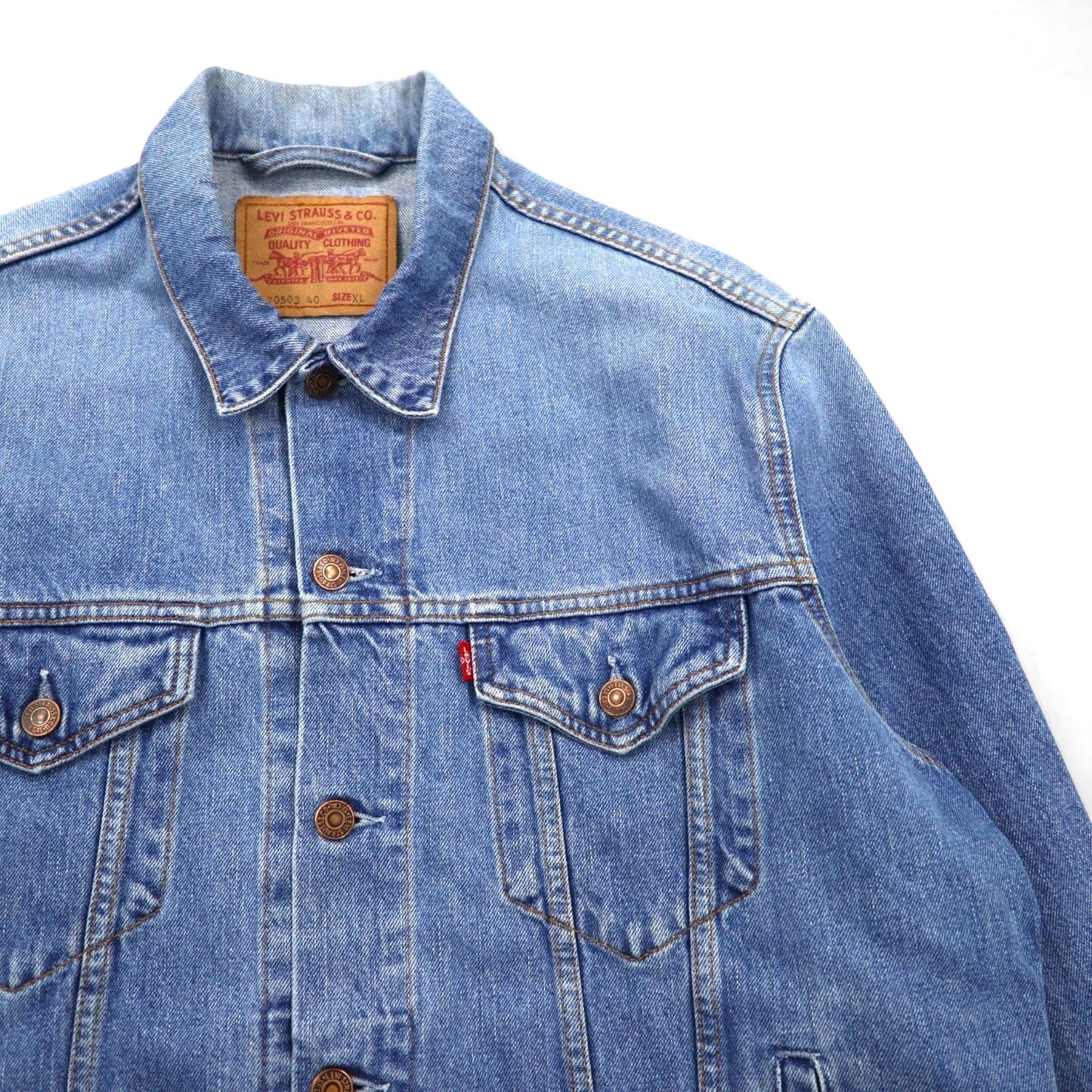 Levi's 90年代 イタリア製 ユーロモデル デニム トラッカージャケット Gジャン XL インディゴ ブルー 70503 0407