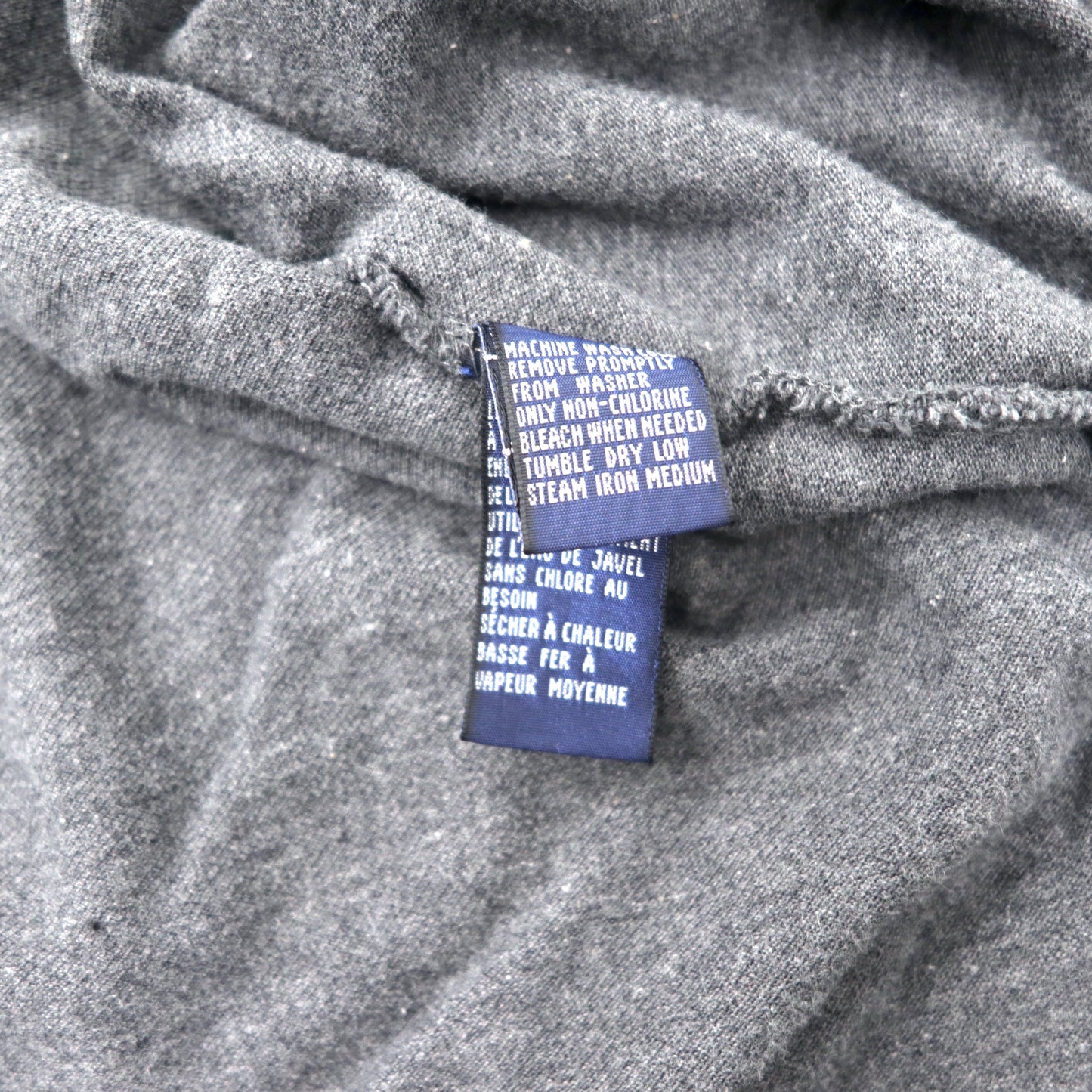 カナダ製 nautica 90年代 長袖ポロシャツ XXL グレー コットン ワンポイントロゴ刺繍 ビッグサイズ
