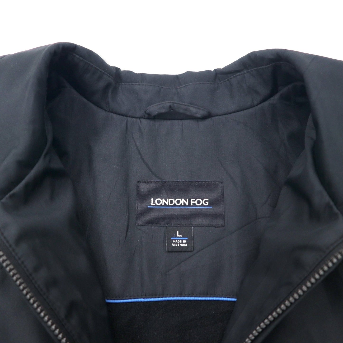 LONDON FOG スウィングトップ ハリントンジャケット L ブラック ポリエステル フリースライナー