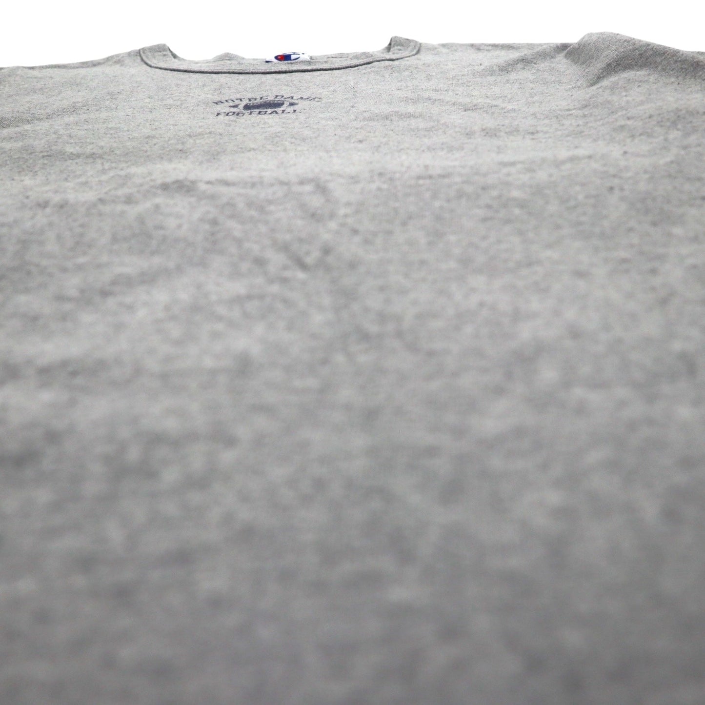 Champion 90年代 刺繍タグ Tシャツ XL グレー コットン NOTRE DAME FOOTBALL メキシコ製