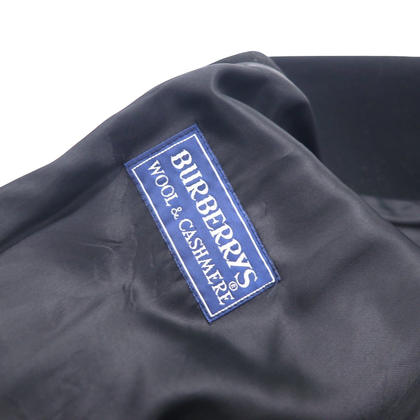 Burberrys スペイン製 カシミヤ チェスターコート M ブラック ウール WOOL & CASHMERE