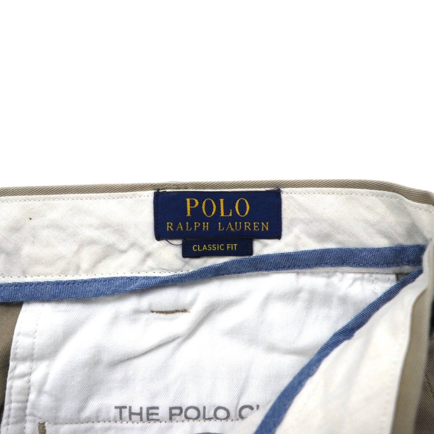 POLO RALPH LAUREN クラシックフィット チノパンツ 36 ベージュ コットン TALONジップ THE POLO CHINO