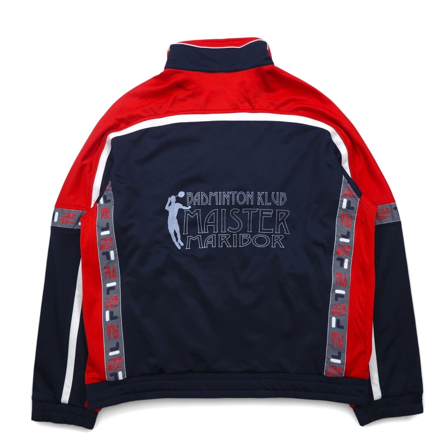 FILA 90年代 トラックジャケット ジャージ XL ネイビー レッド ポリエステル テープロゴ