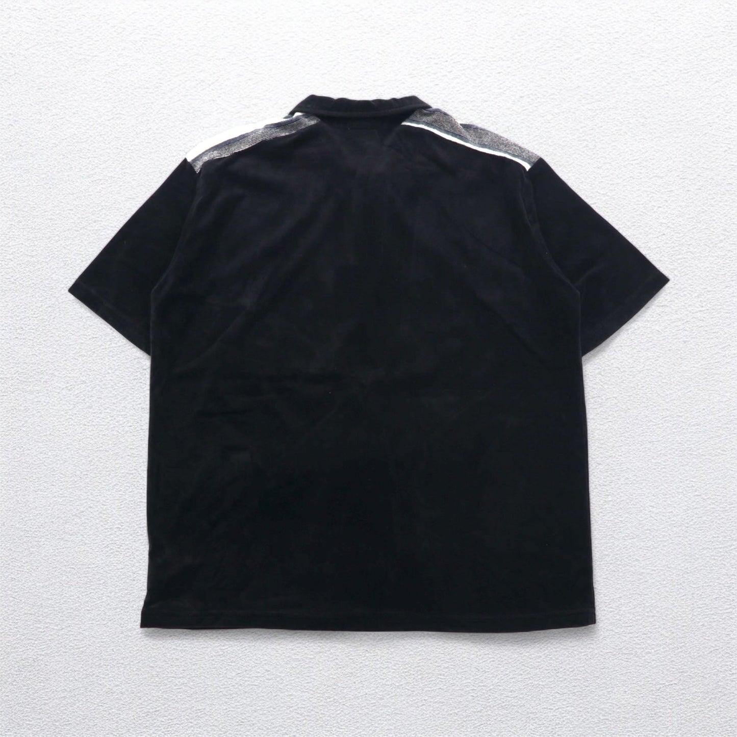 billabong 90年代 USA製 ベロア ポロシャツ XL ブラック コットン ポリエステル ワンポイントロゴ刺繍