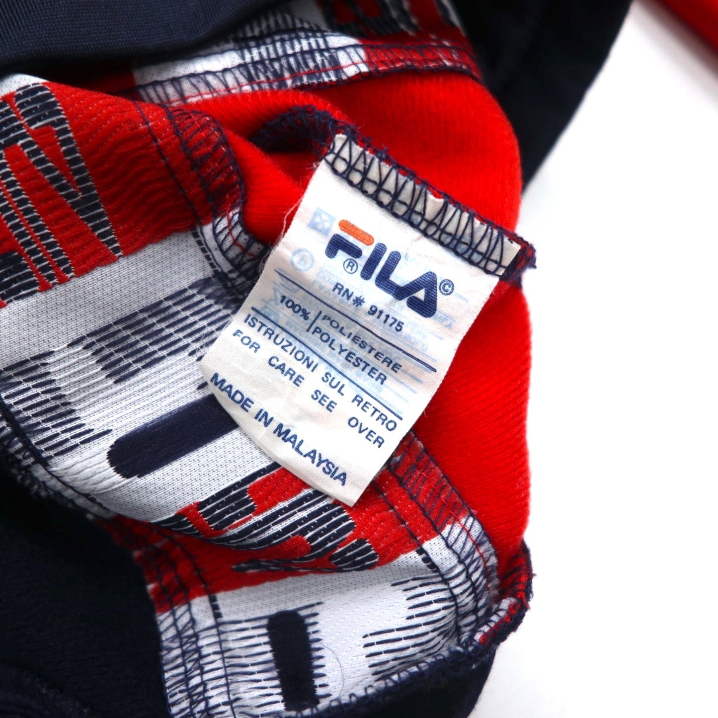 FILA 90年代 トラックジャケット ジャージ XL ネイビー レッド ポリエステル テープロゴ
