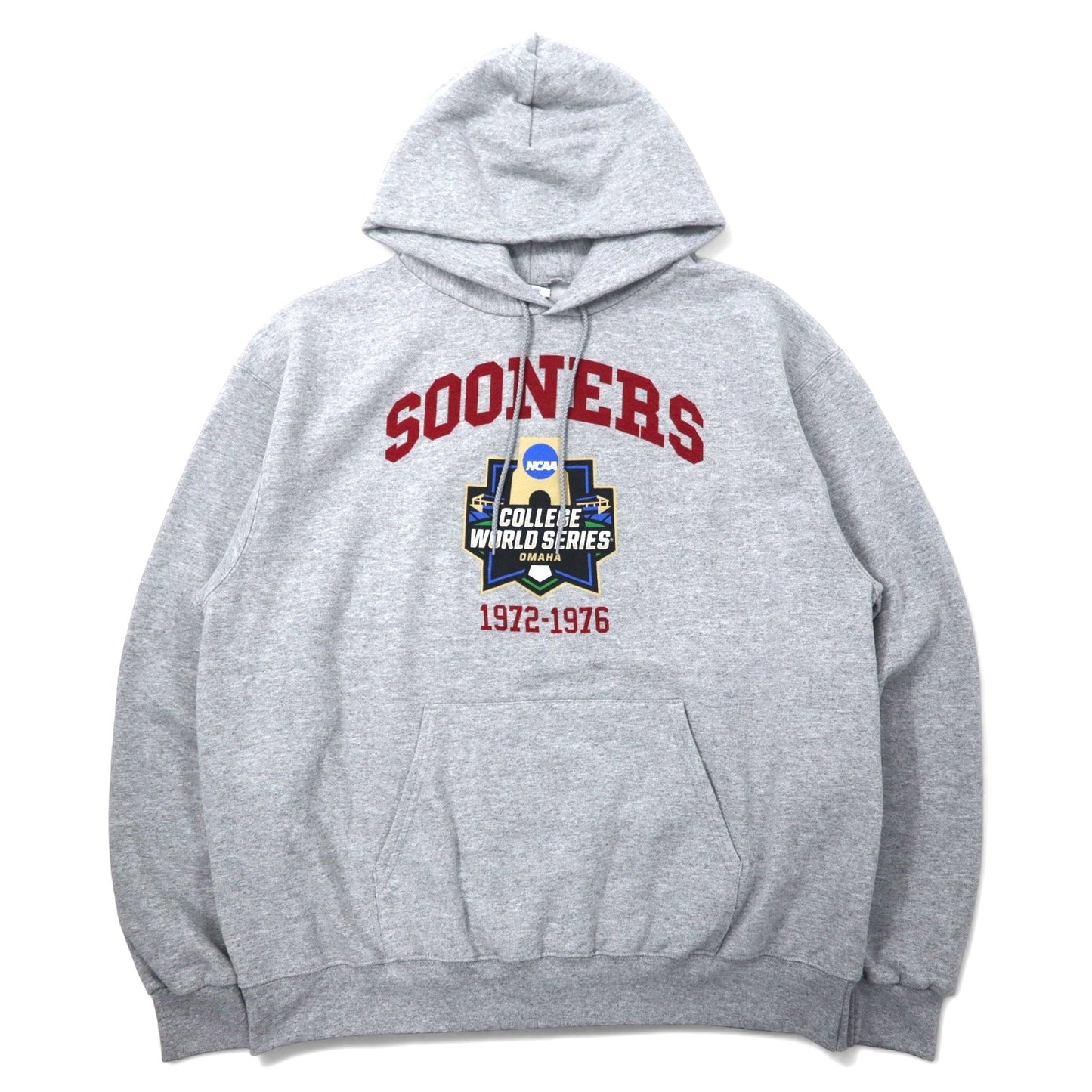 Champion ECO カレッジ プリント パーカー 3XL グレー コットン 裏起毛 NCAA SOONERS ビッグサイズ