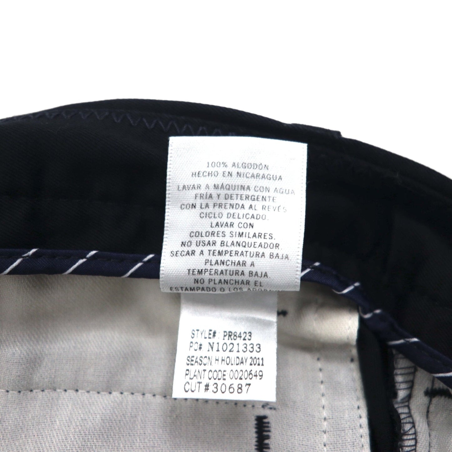 NAUTICA 2タック ワイド スラックスパンツ M ブラック RIGGER コットン