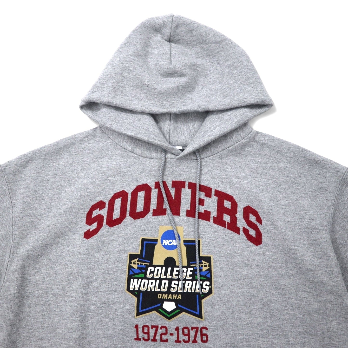Champion ECO カレッジ プリント パーカー 3XL グレー コットン 裏起毛 NCAA SOONERS ビッグサイズ