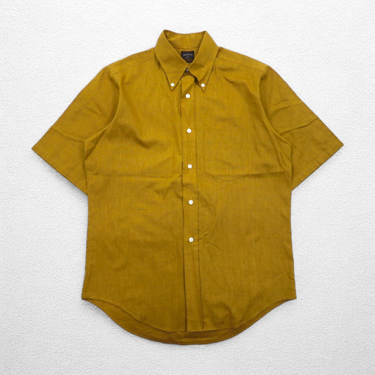TOWNCRAFT ( Penneys ) 60年代 PENN-PREST 半袖 ボタンダウンシャツ M キャメル コットン