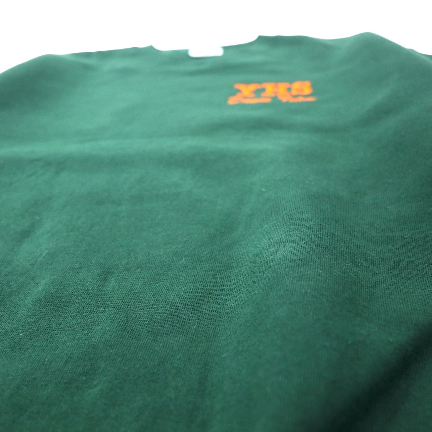 JERZEES USA製 90年代 SUPER SWEATS クルーネック スウェット M グリーン コットン 裏起毛 YHS Dance Team ワンポイント刺繍