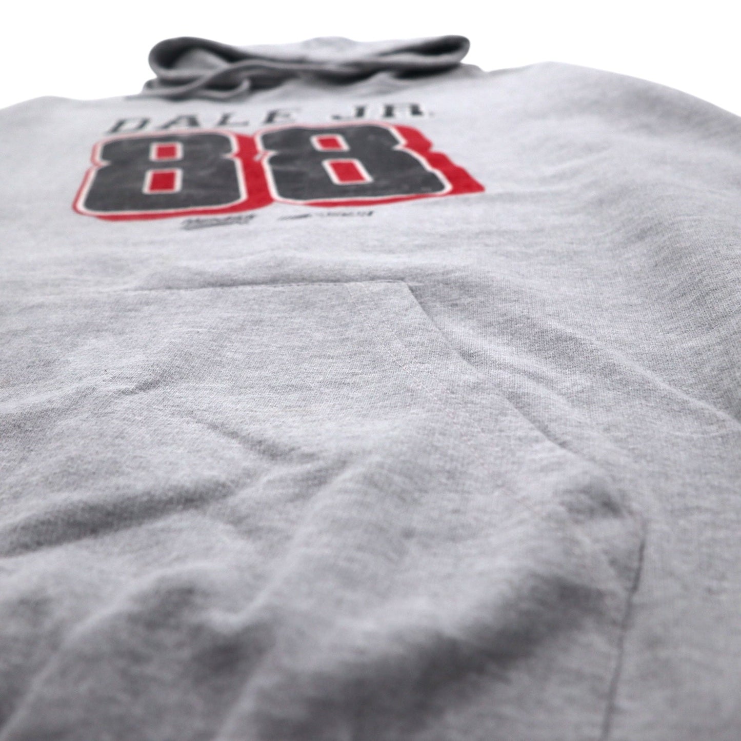 NASCAR ナンバリング プリント プルオーバーパーカー L グレー コットン レーシング DALE JR