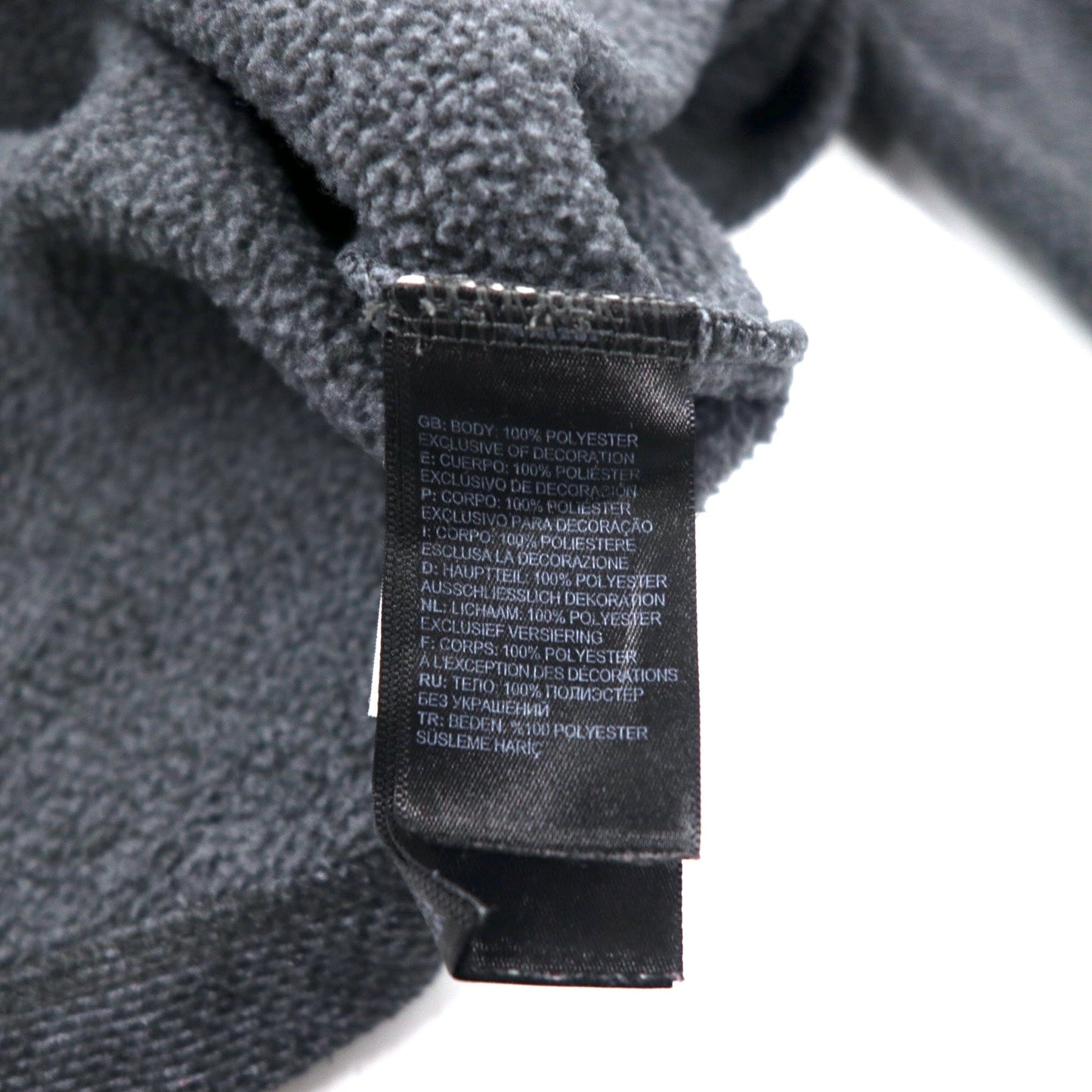 THE NORTH FACE ハーフジップ フリースジャケット M グレー ポリエステル ワンポイントロゴ刺繍