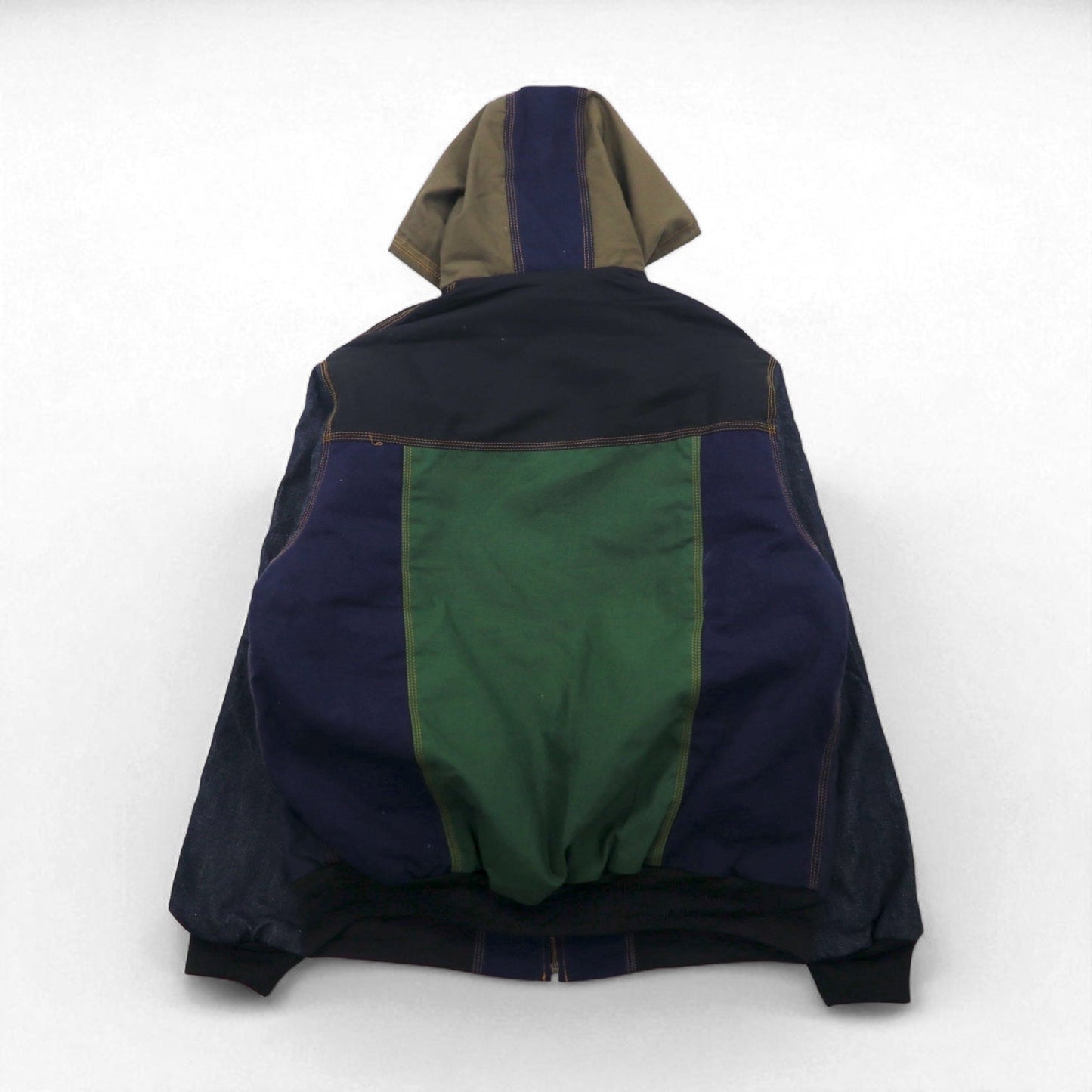 carhartt リメイク 再構築 カラーブロック ダック アクティブジャケット パーカー L マルチカラー クレイジーパターン コットン