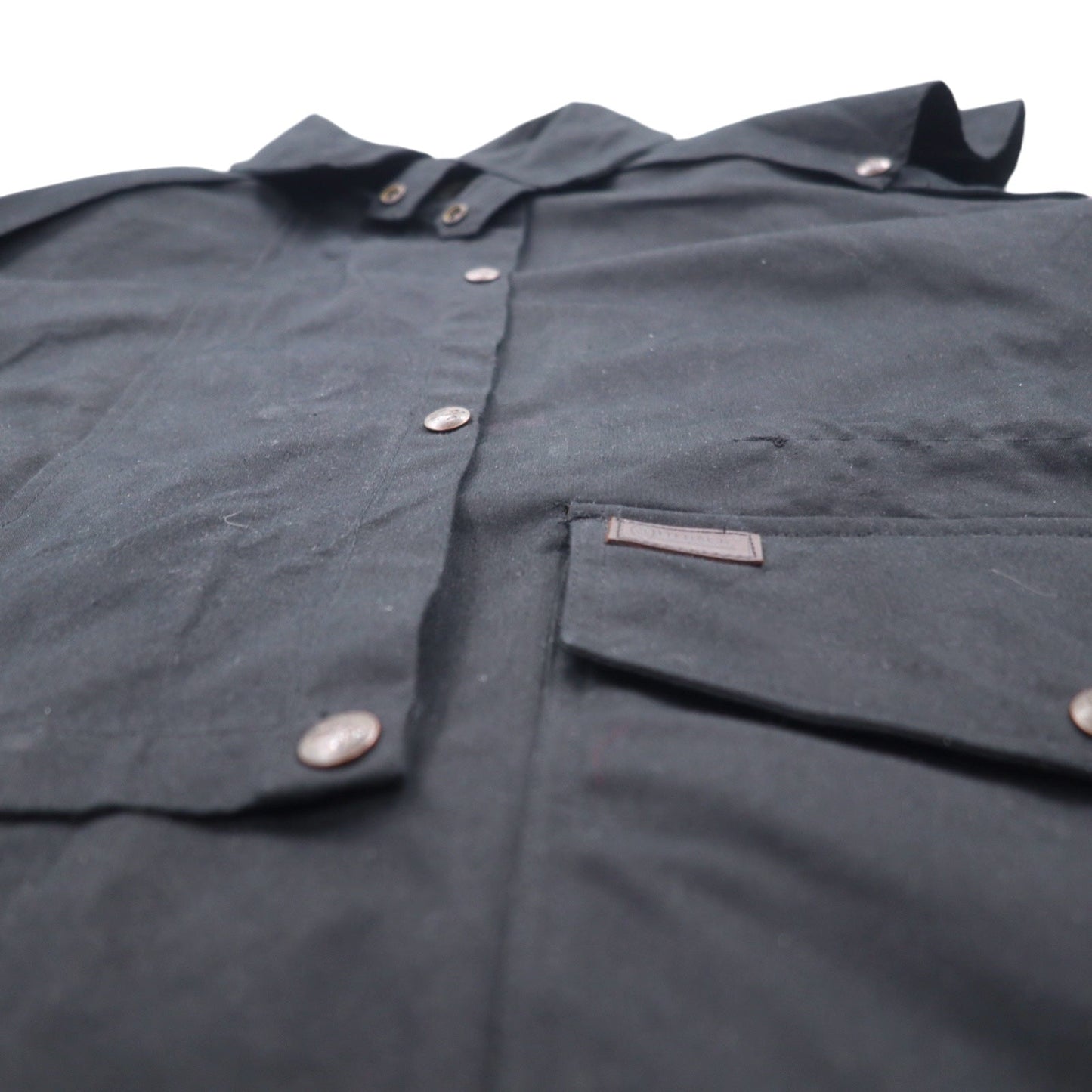 OUTBACK オイルドジャケット サドルジャケット L ブラック コットン ケープ SWAGMAN フィージー製