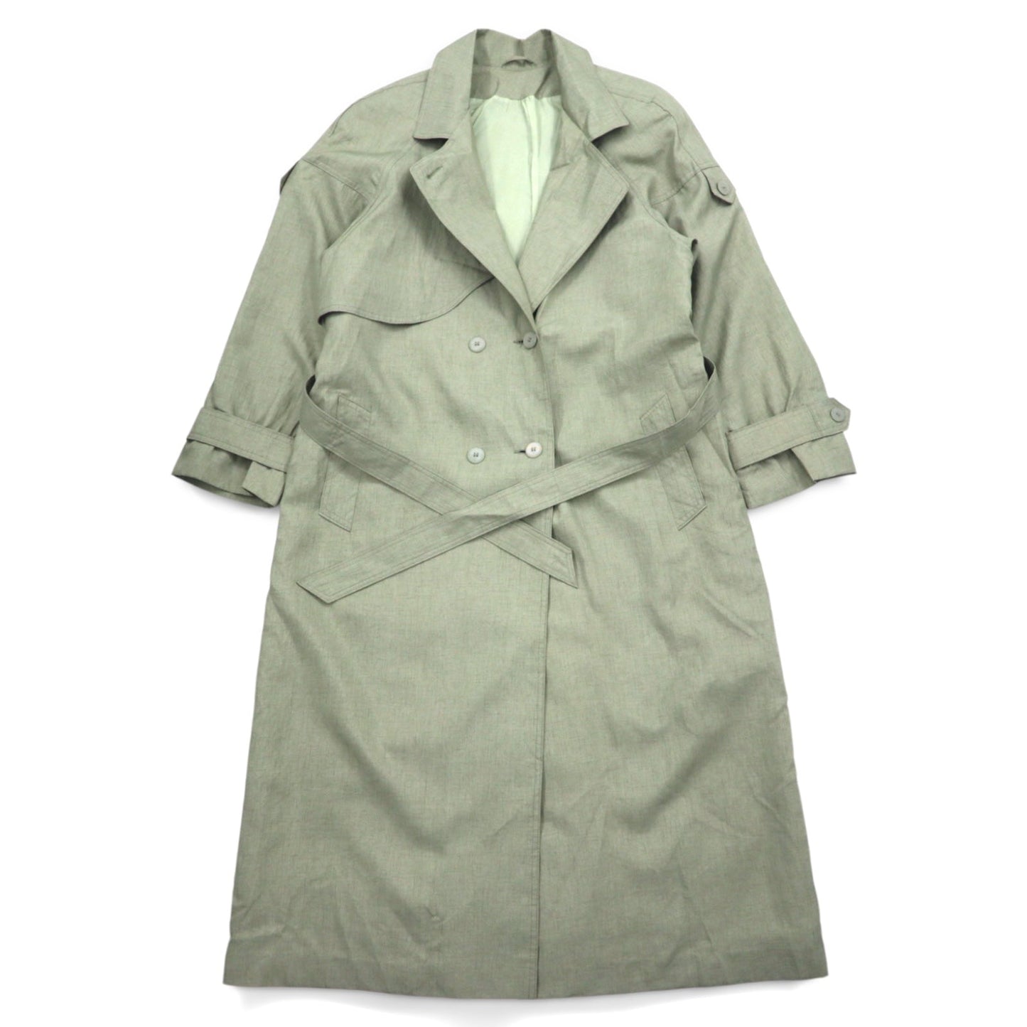 Vintage Trench Coat Collection Elegante トレンチコート L カーキ ベルト付き DIVISIN OF THUNDER BAY