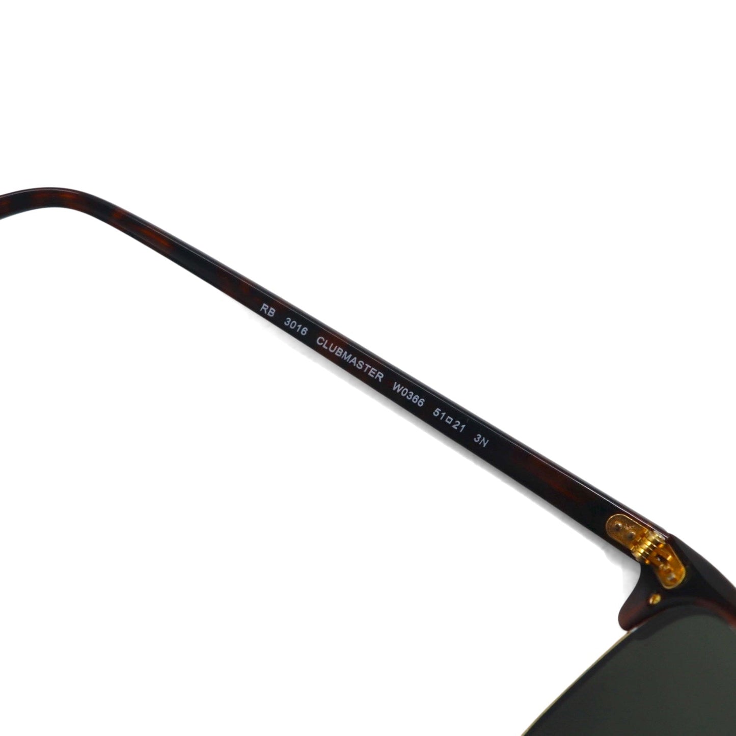 Ray-Ban クラブマスター CLUBMASTER ハーフリム サングラス ブラウン RB3016 W0366 51-21 3N
