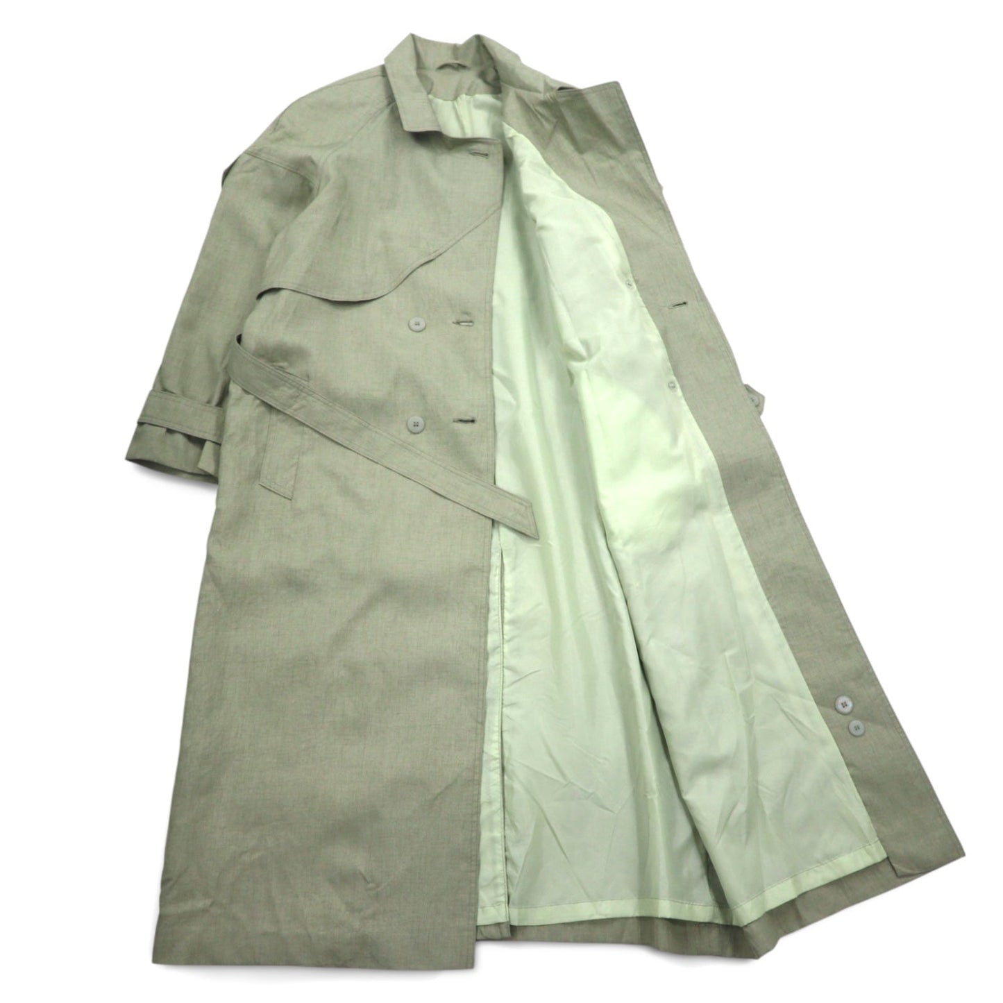 Vintage Trench Coat Collection Elegante トレンチコート L カーキ ベルト付き DIVISIN OF THUNDER BAY