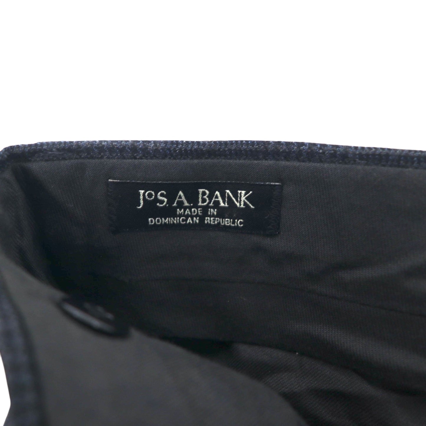 90年代 JOS.A.BANK タック ワイド スラックスパンツ M グレー チェック ウール サスペンダーボタン