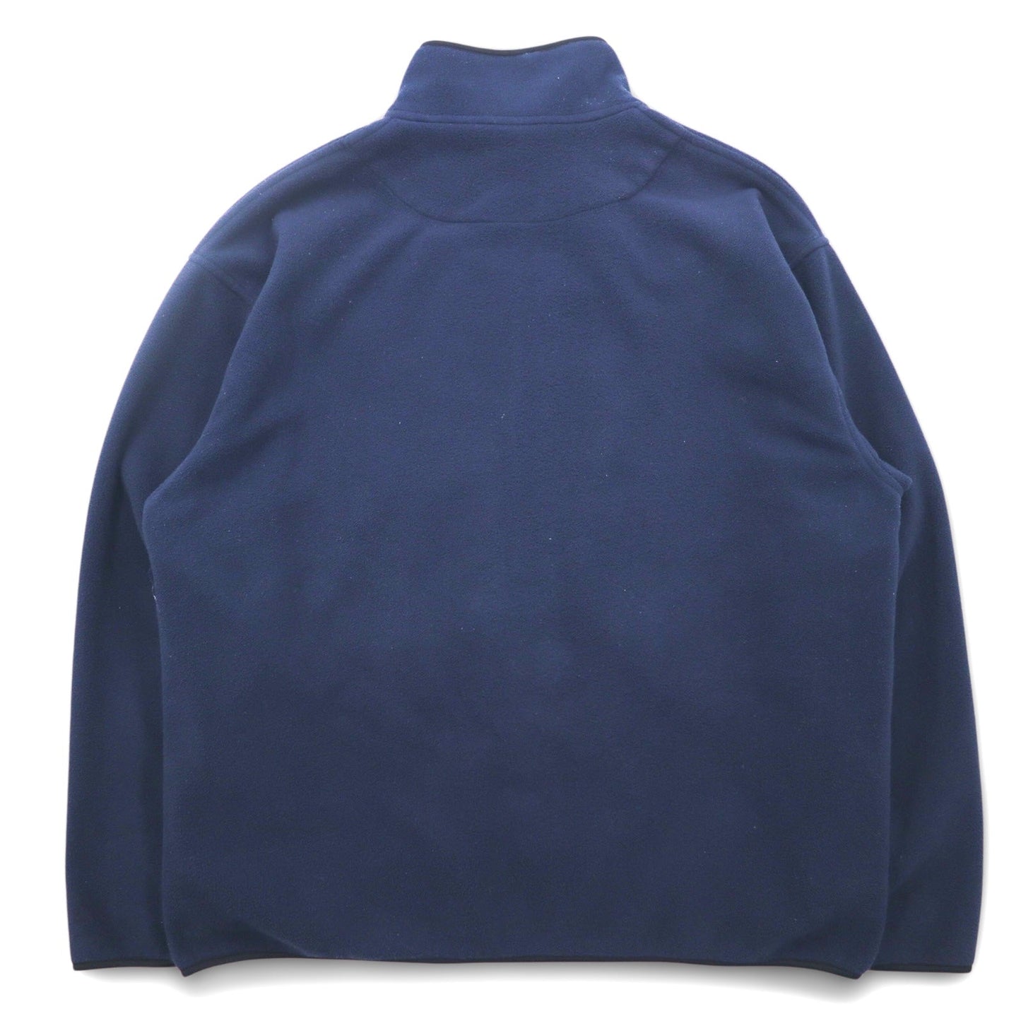 Champion ハーフジップ フリースジャケット L ネイビー ポリエステル ワンポイントロゴ刺繍