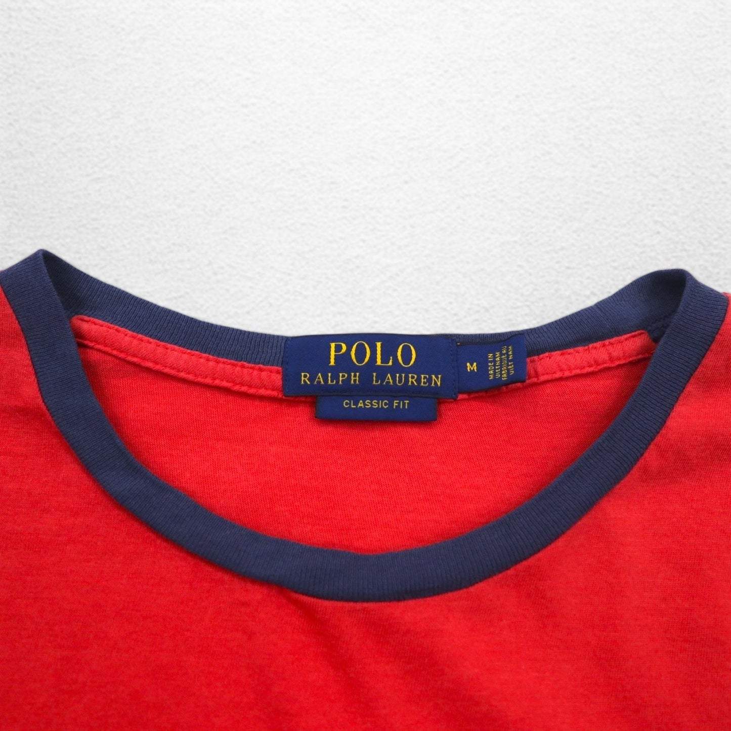 POLO RALPH LAUREN クラシックフィット ポケット付き ボーダー Tシャツ M ピンク スモールポニー刺繍