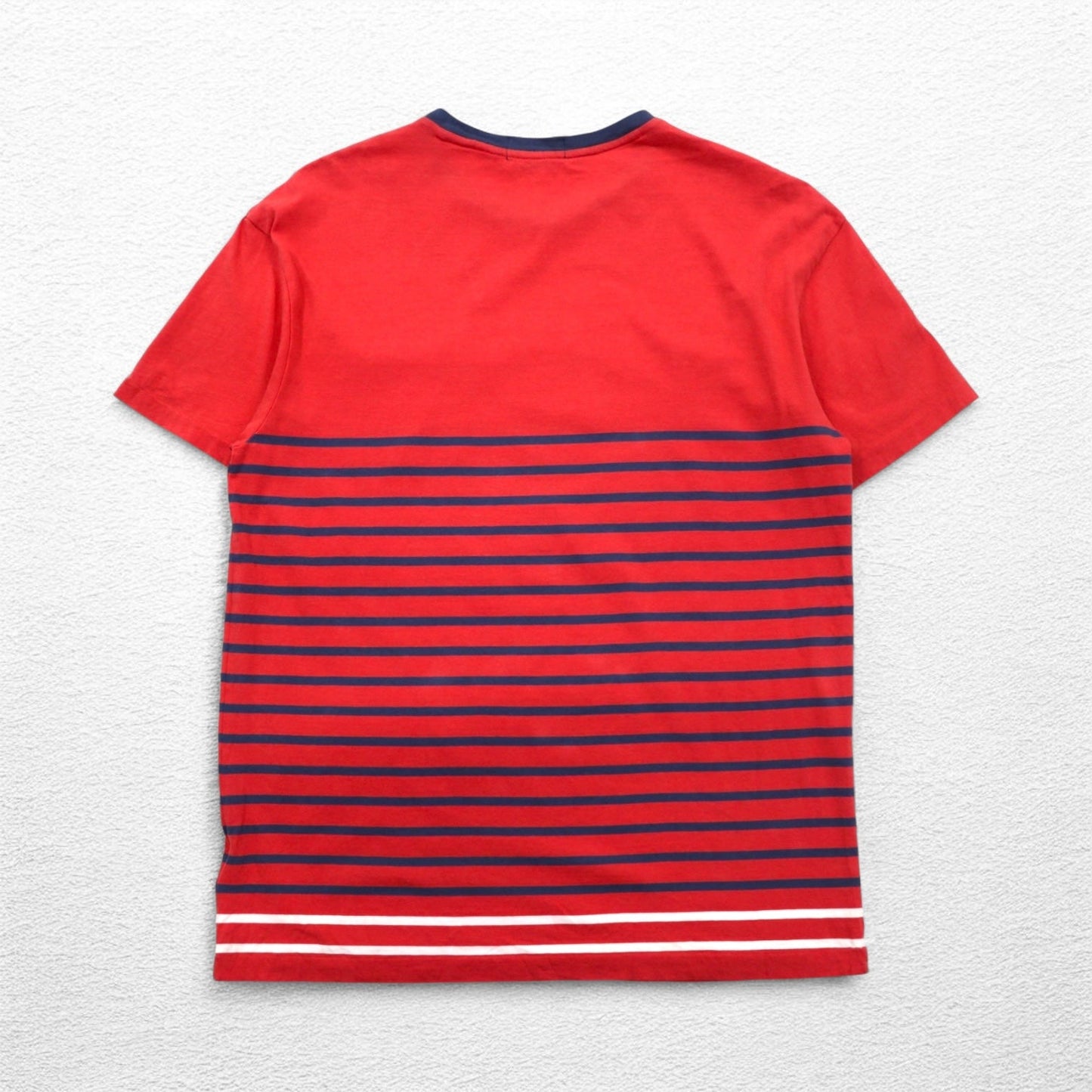 POLO RALPH LAUREN クラシックフィット ポケット付き ボーダー Tシャツ M ピンク スモールポニー刺繍