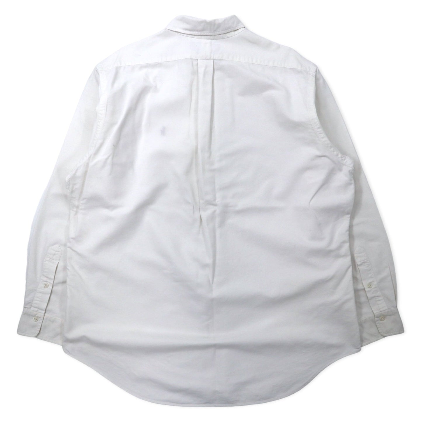 Ralph Lauren オックスフォード ボタンダウンシャツ 17.5-35 ホワイト コットン スモールポニー刺繍 ビッグサイズ