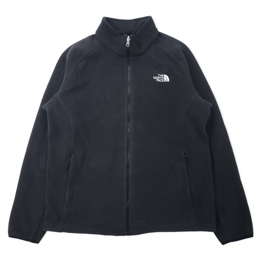 THE NORTH FACE フルジップ フリースジャケット L ブラック ポリエステル ワンポイントロゴ刺繍