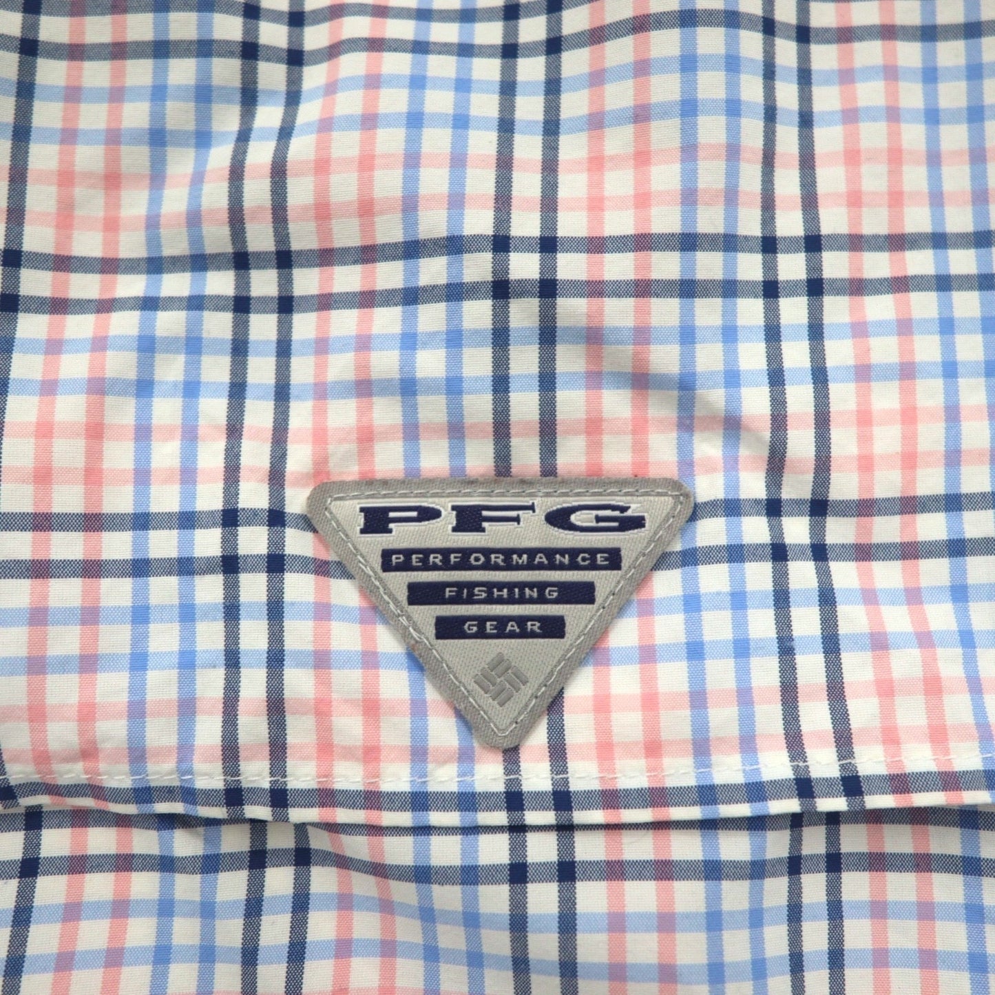 Columbia PFG Super Bahama UVカット オムニシェード バハマ フィッシングシャツ L ホワイト ブルー チェック ナイロン FM7190