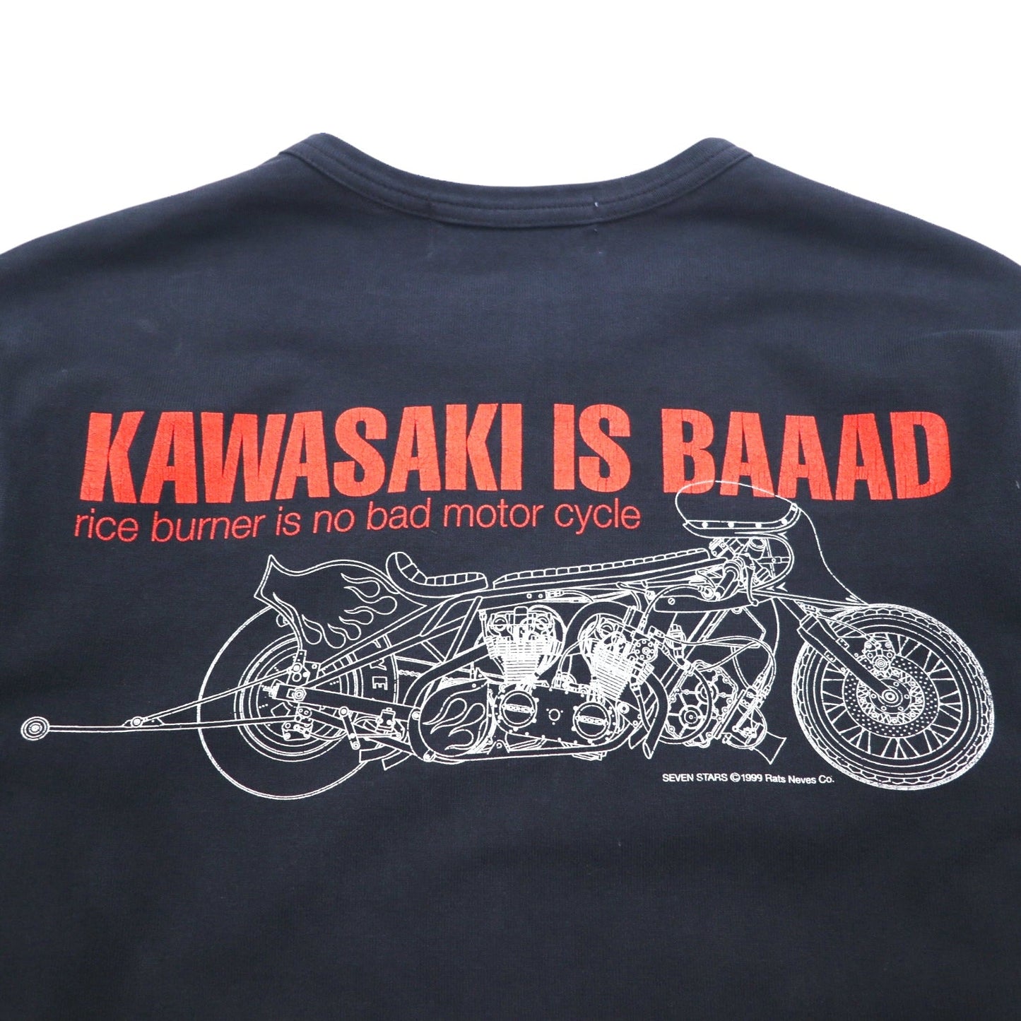 90年代 SOTQ ロングスリーブTシャツ ロンT L ブラック 川崎 kawasaki is BAAAD 両面プリント MOTORWN限定