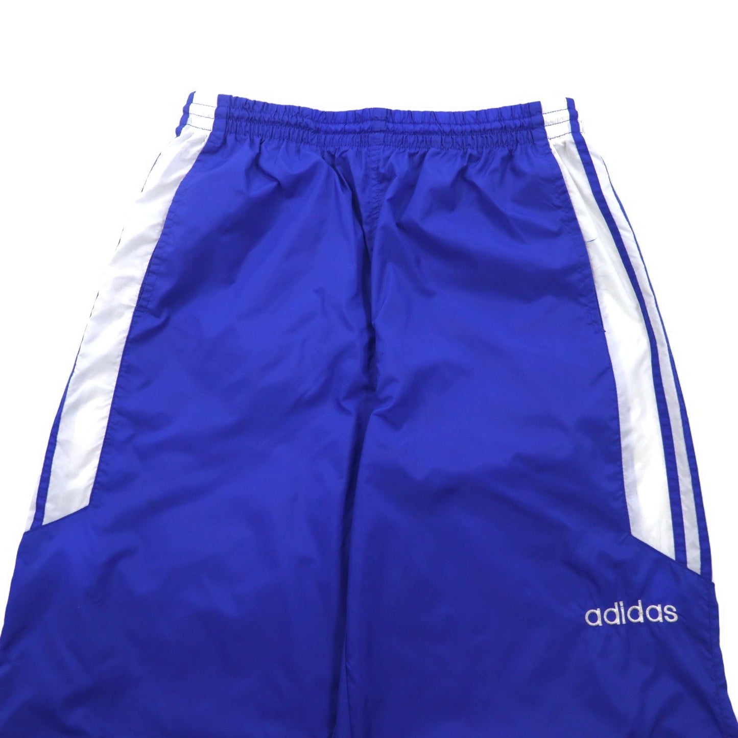 adidas 90年代 万国旗タグ ナイロン トラックパンツ ジャージ L ブルー 3ストライプ