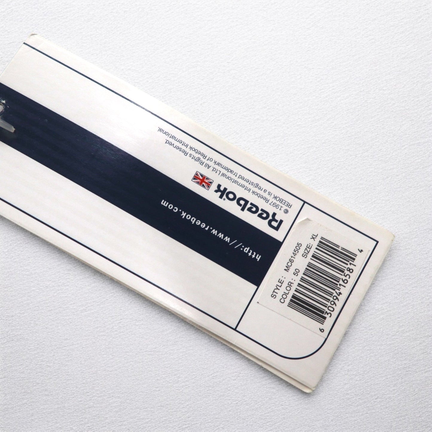 Reebok CLASSIC ラインデザイン ポロシャツ XL クリーム ネイビー コットン 未使用品