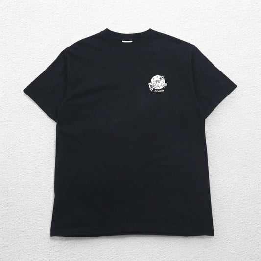 PLANET HOLLYWOOD 90年代 USA製 アドバタイジング Tシャツ L ブラック ワンポイントロゴ刺繍