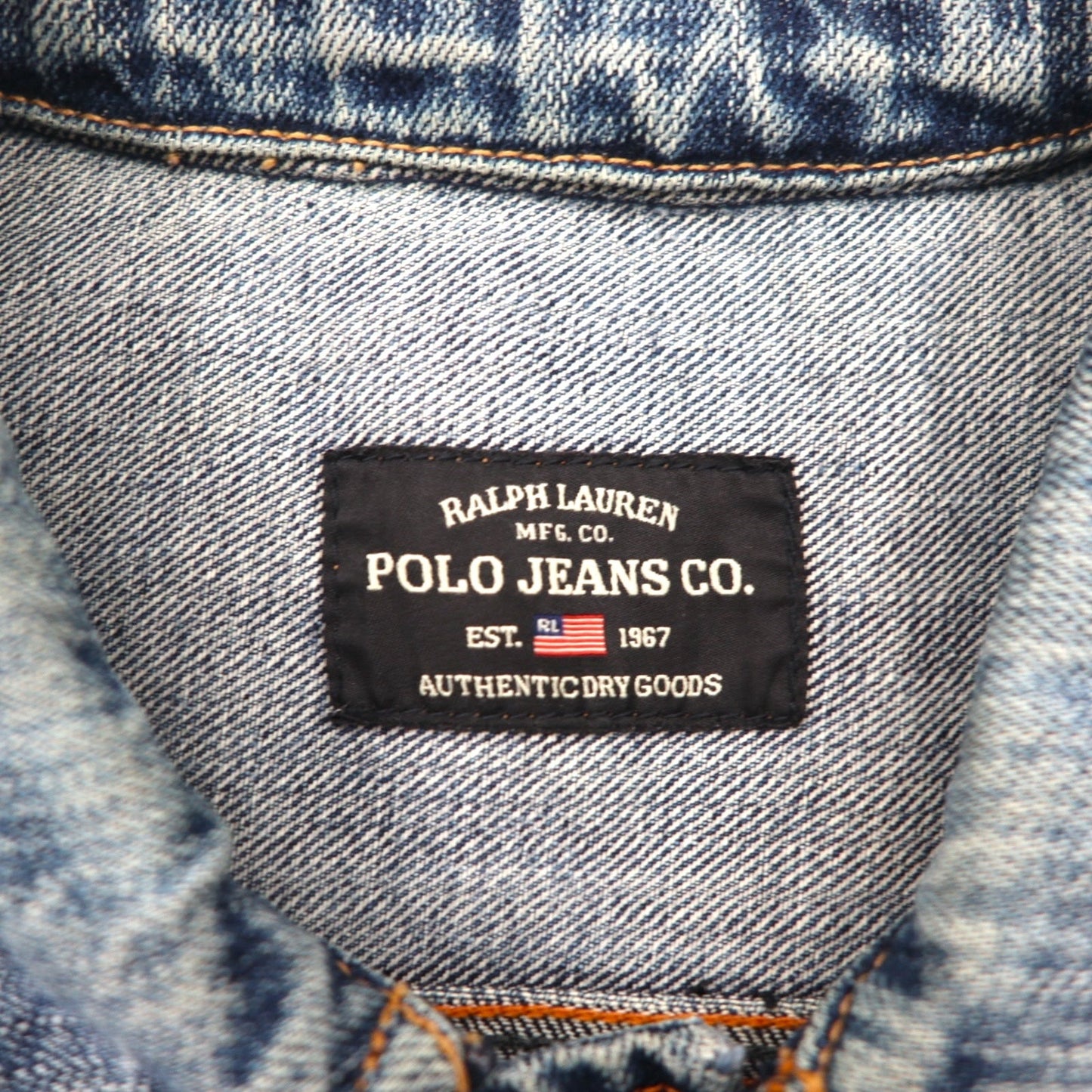 POLO JEANS ( RALPH LAUREN ) 90年代 デニムジャケット Gジャン L インディゴ GIVE JAKET 3YU18