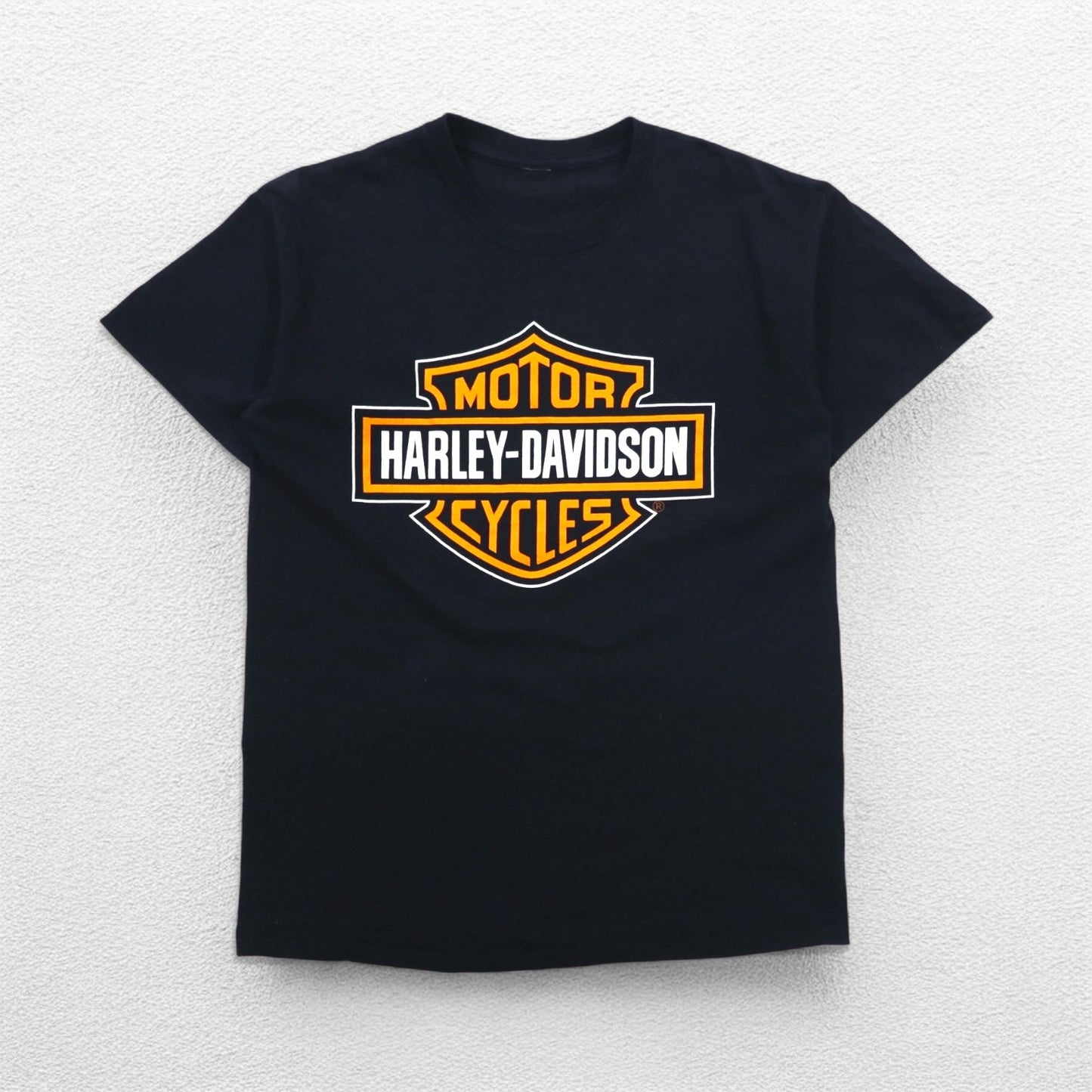 HARLEY DAVIDSON 両面プリント Tシャツ L ブラック コットン FOUR RIVERS
