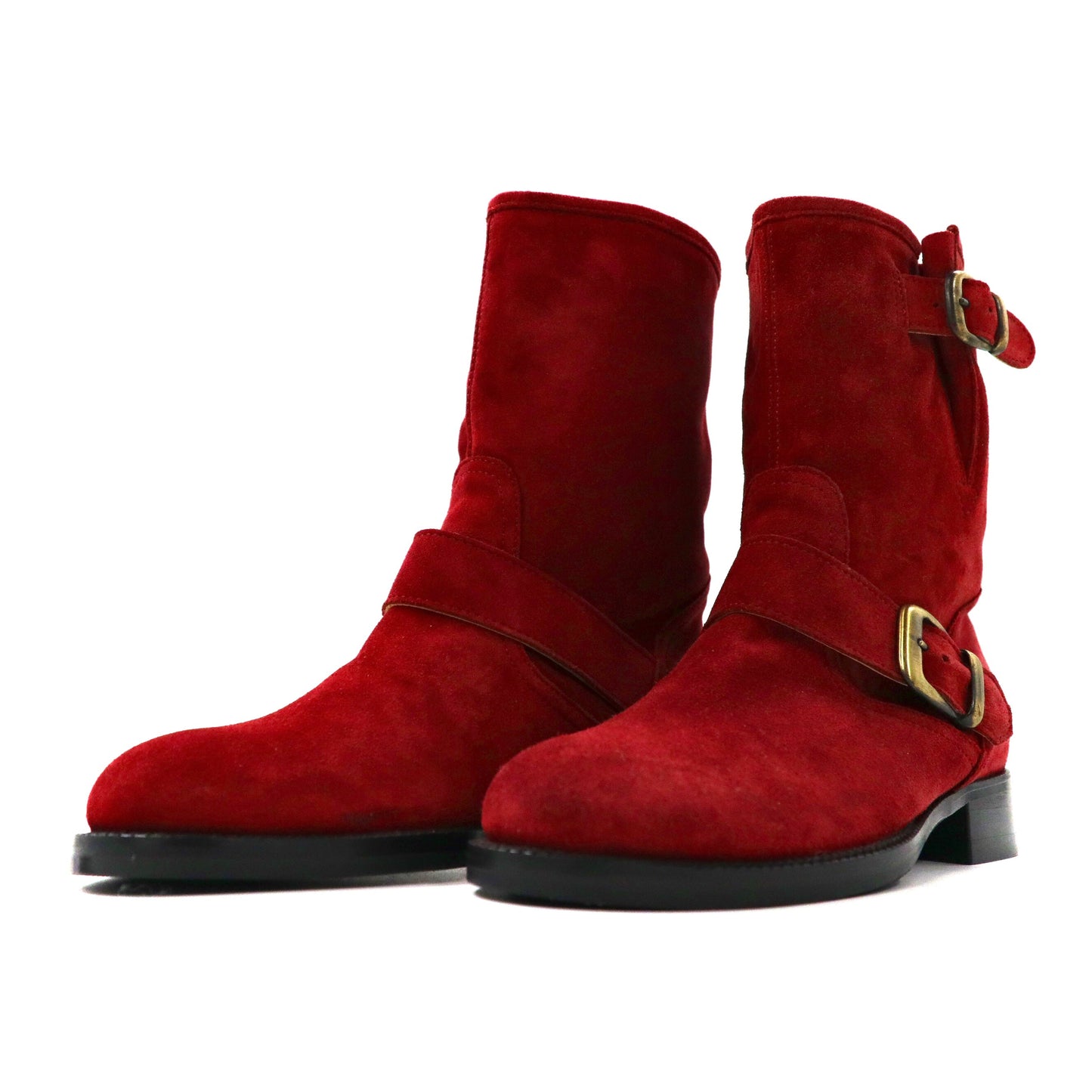 BARNEYS NEWYORK エンジニアブーツ 23cm レッド スエードレザー イタリア製