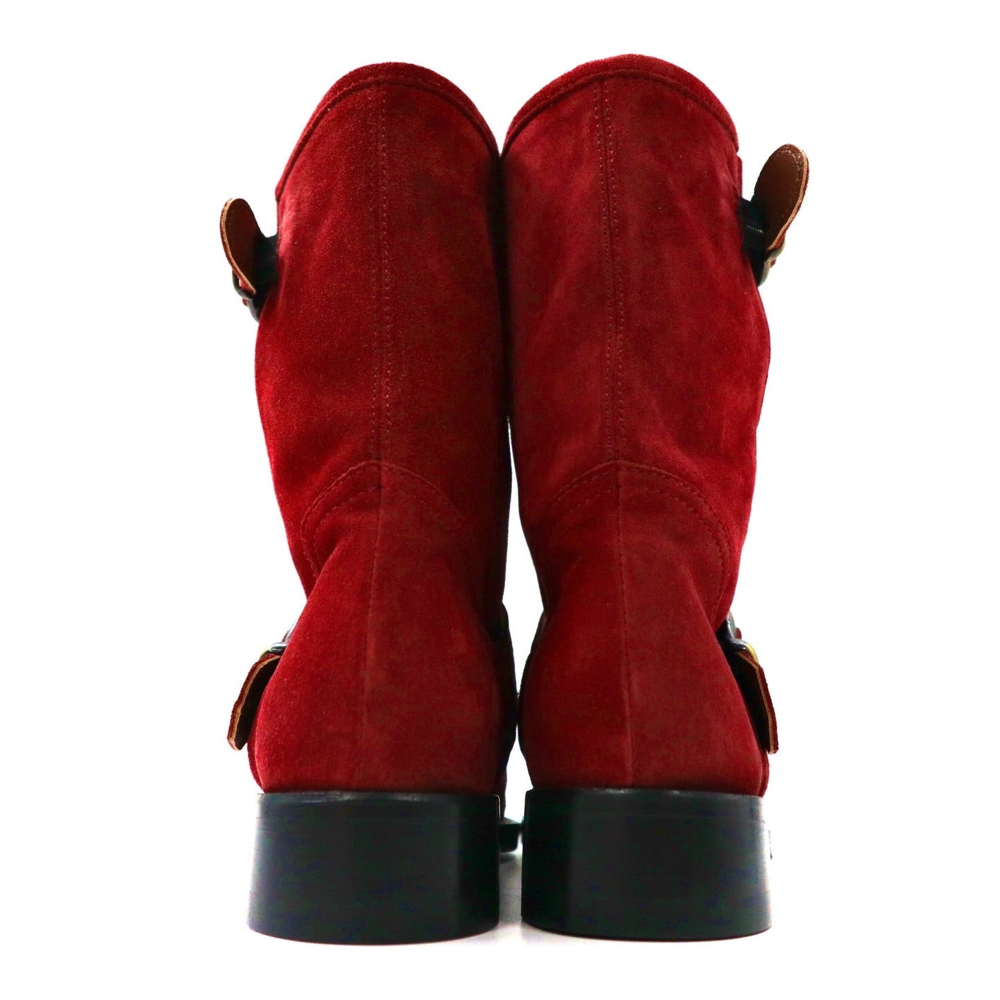 BARNEYS NEWYORK エンジニアブーツ 23cm レッド スエードレザー イタリア製