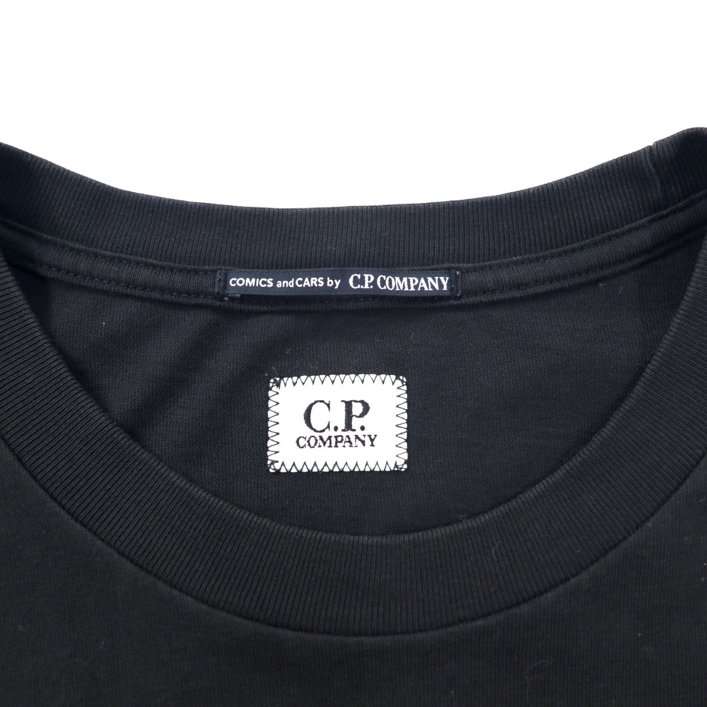 COMICS and CARS by C.P.COMPANY イタリア製 Tシャツ L ブラック コットン Cartoon Back Print T-shirt Black 999 06CMTS193A