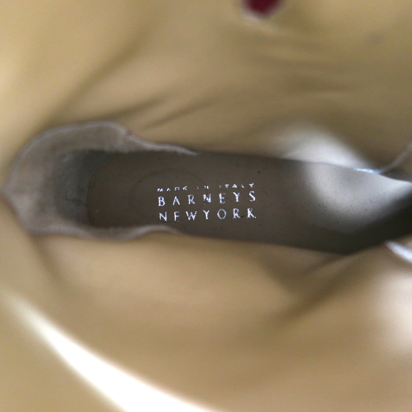 BARNEYS NEWYORK エンジニアブーツ 23cm レッド スエードレザー イタリア製