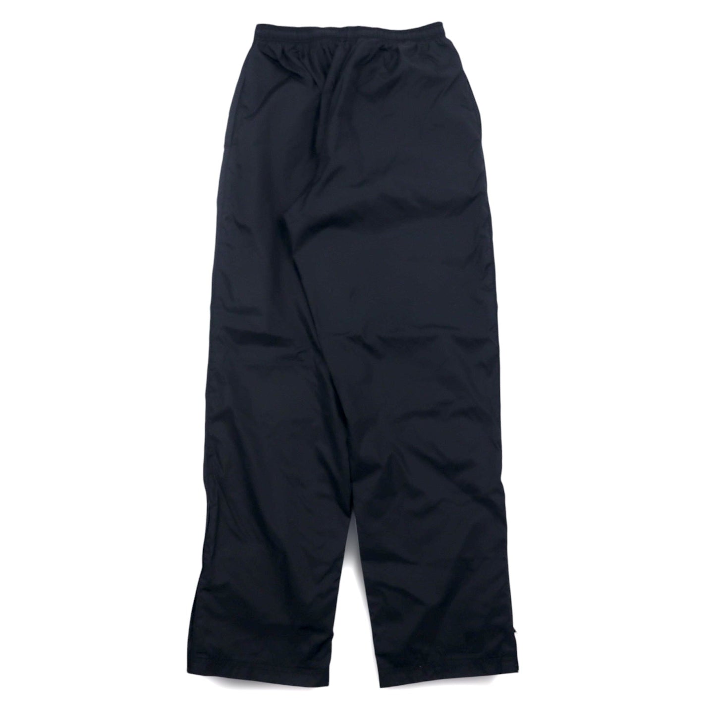 Reebok 90年代 ナイロン トラックパンツ ジャージ M ブラック ベクターロゴ刺繍 スリット 裾ジップ