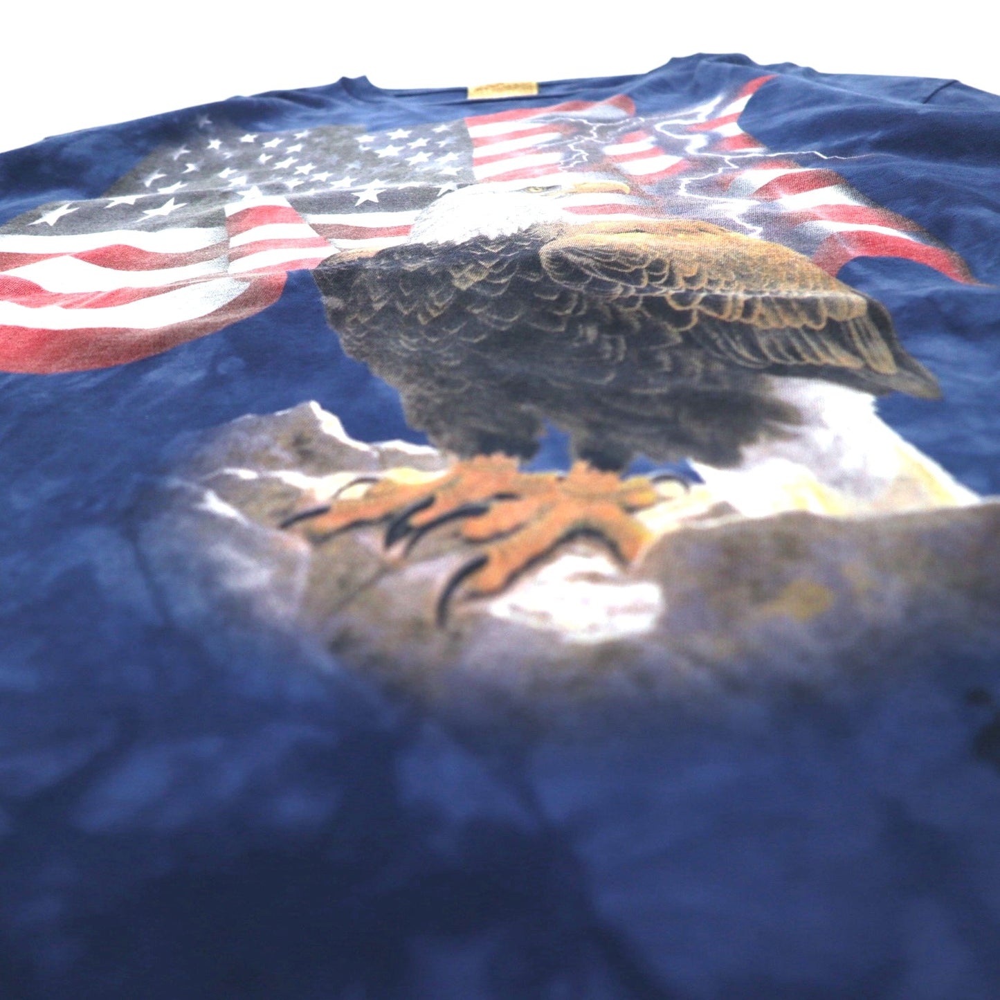 THE MOUNTAIN ロングスリーブTシャツ ロンT XXL ネイビー USA タイダイ 星条旗 イーグル メキシコ製