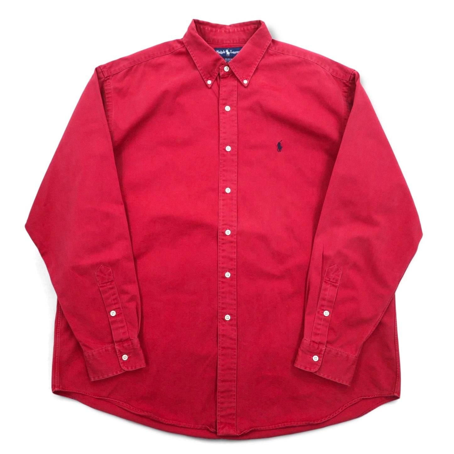 RALPH LAUREN 90年代 ボタンダウンシャツ XL レッド コットン BLAKE スモールポニー刺繍