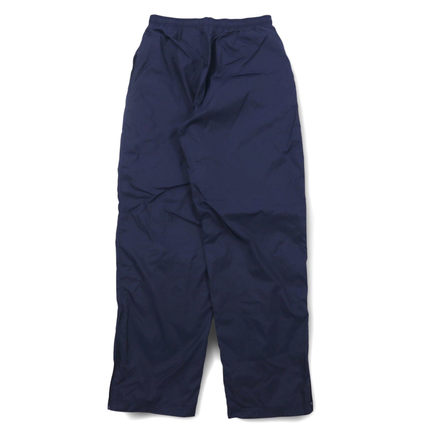 Reebok 90年代 ナイロン トラックパンツ ジャージ L ネイビー ベクターロゴ刺繍 スリット 裾ジップ