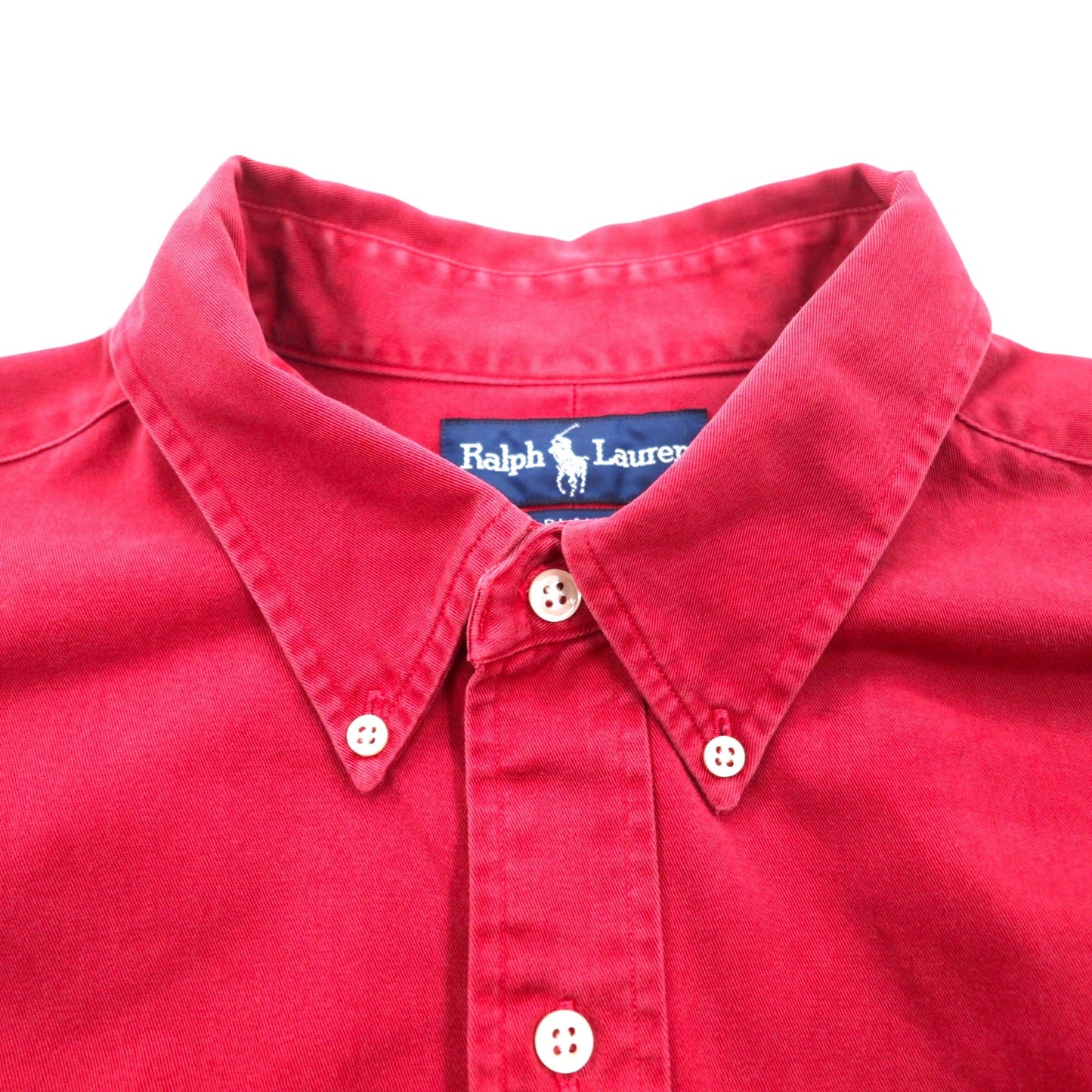 RALPH LAUREN 90年代 ボタンダウンシャツ XL レッド コットン BLAKE スモールポニー刺繍